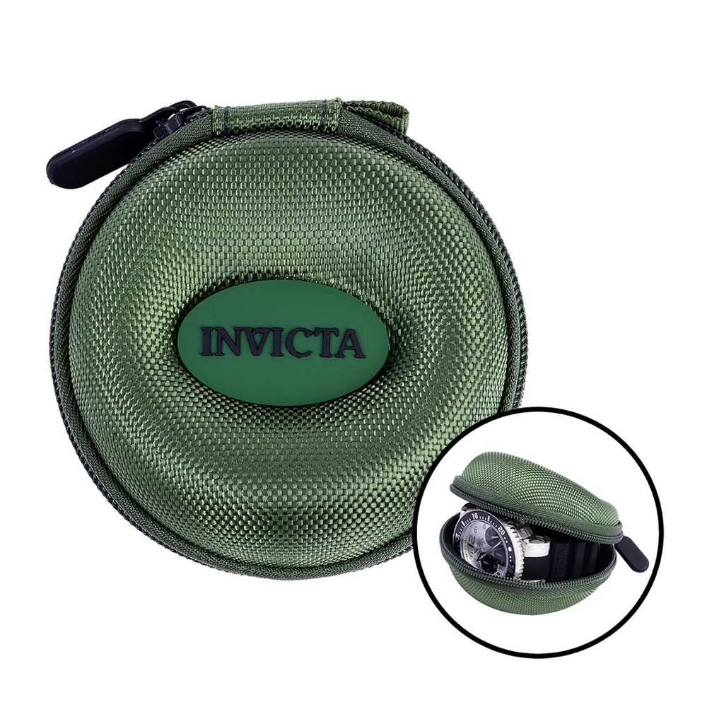 NEW✨ Invicta Single Watch Travel Case w/ Zipper Green (IPM247-GRN)